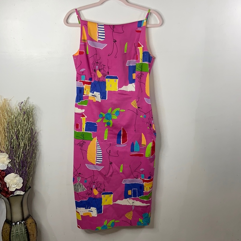 flores & flores RARE Print Dress, Size 8, GORGEOUS